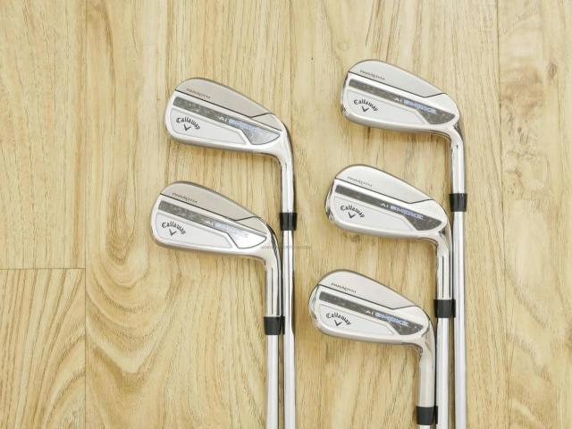 Iron set : Callaway : ชุดเหล็ก Callaway Paradym Ai Smoke (รุ่นล่าสุด ออกปี 2024 ตีง่ายมาก ไกล Japan Spec.) มีเหล็ก 6-Pw (5 ชิ้น) ก้านเหล็ก NS Pro ZELOS 7 Flex R