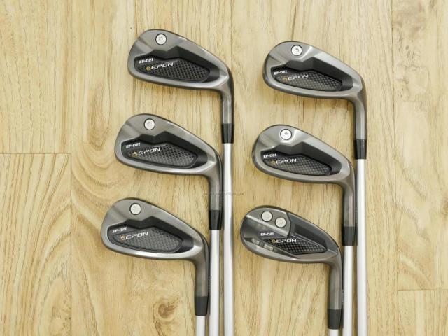 Iron set : Epon : ชุดเหล็ก EPON EF-02I Forged (ออกปี 2022 ใบใหญ่ ตีง่าย ไกล) มีเหล็ก 6-Pw,Aw (6 ชิ้น) ก้านกราไฟต์ Fujikura MCI 60 Flex R