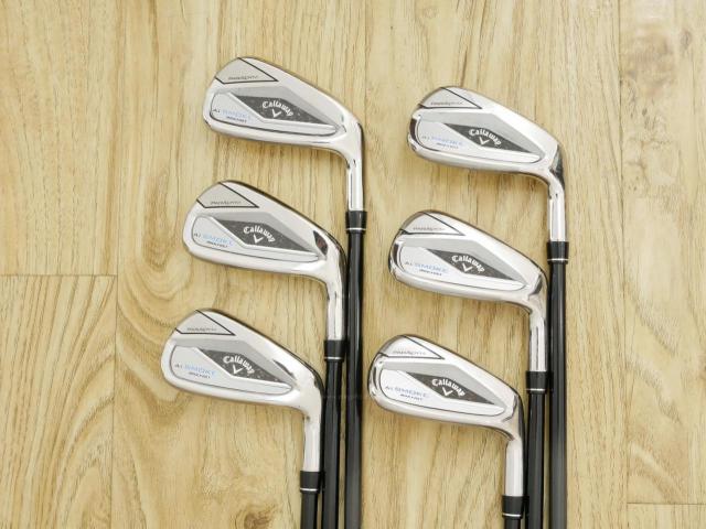 Iron set : Callaway : ชุดเหล็ก Callaway Paradym Ai Smoke Max Fast (รุ่นล่าสุด ออกปี 2024 ตีง่ายมาก ไกล Japan Spec.) มีเหล็ก 6-Pw,Aw (6 ชิ้น) ก้านกราไฟต์ Fujikura TENSEI 40 Flex R