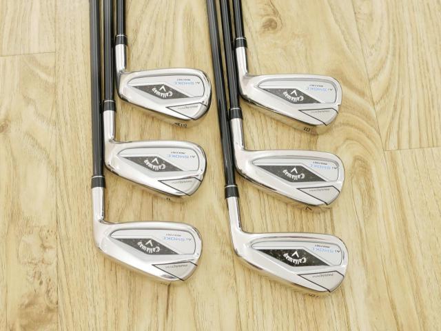 Iron set : Callaway : ชุดเหล็ก Callaway Paradym Ai Smoke Max Fast (รุ่นล่าสุด ออกปี 2024 ตีง่ายมาก ไกล Japan Spec.) มีเหล็ก 6-Pw,Aw (6 ชิ้น) ก้านกราไฟต์ Fujikura TENSEI 40 Flex R