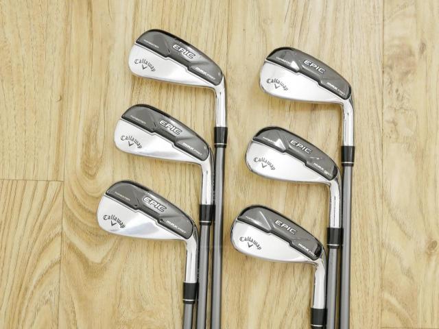 Iron set : Callaway : ชุดเหล็ก Callaway EPIC Max Fast (รุ่นแพงสุด ไกลสุดของ Callaway ปี 2021) มีเหล็ก 6-Pw,Aw (6 ชิ้น) ก้านกราไฟต์ Fujikura MC 70 Flex S