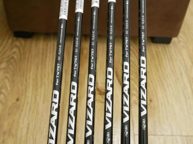 Iron set : Honma : **ของใหม่ ยังไม่แกะพลาสติก** ชุดเหล็ก Honma Tour World TW757P (ออกปี 2022) มีเหล็ก 5-Pw (6 ชิ้น) ก้านกราไฟต์ Honma Vizard 50 Flex R