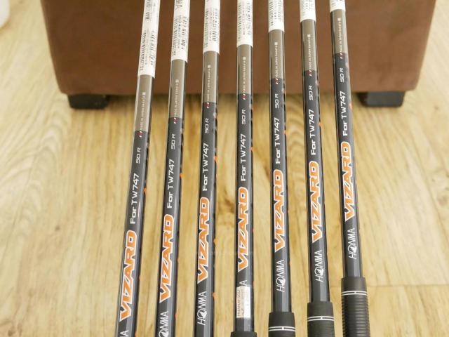 Iron set : Honma : ชุดเหล็ก Honma Tour World TW747P (รุ่นปี 2019) มีเหล็ก 5-11 (7 ชิ้น) ก้านกราไฟต์ Honma Vizard 50 Flex R