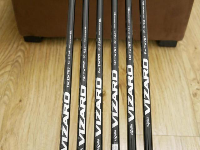 Iron set : Honma : ชุดเหล็ก Honma Tour World TW757P (ออกปี 2022) มีเหล็ก 5-Pw (6 ชิ้น) ก้านกราไฟต์ Honma Vizard 50 Flex R