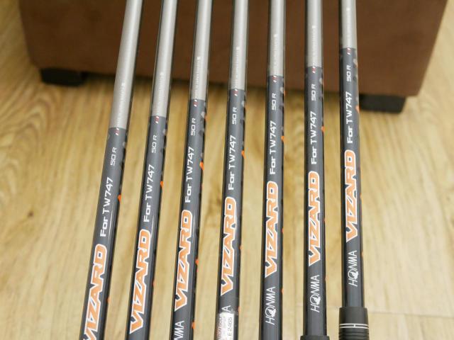 Iron set : Honma : ชุดเหล็ก Honma Tour World TW747P (รุ่นปี 2019) มีเหล็ก 5-11 (7 ชิ้น) ก้านกราไฟต์ Honma Vizard 50 Flex R