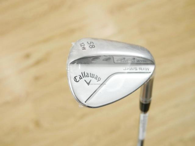 Wedge : Callaway : **ของใหม่ ยังไม่แกะพลาสติก** Wedge Callaway JAWS RAW (รุ่นใหม่ ปี 2023) Loft 58 ก้านเหล็ก Dynamic Gold S200