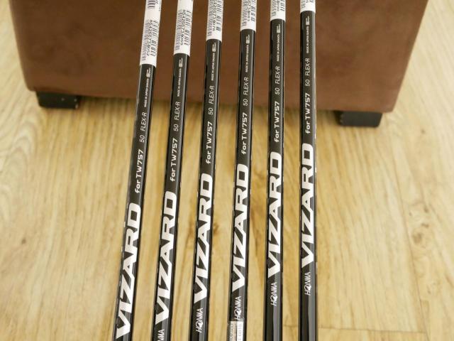 Iron set : Honma : **ของใหม่ ยังไม่แกะพลาสติก** ชุดเหล็ก Honma Tour World TW757P (ออกปี 2022) มีเหล็ก 5-Pw (6 ชิ้น) ก้านกราไฟต์ Honma Vizard 50 Flex R